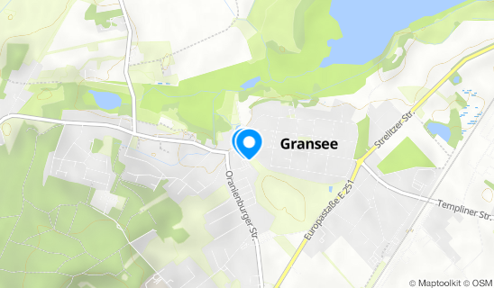 Kartenausschnitt Heimatmuseum Gransee
